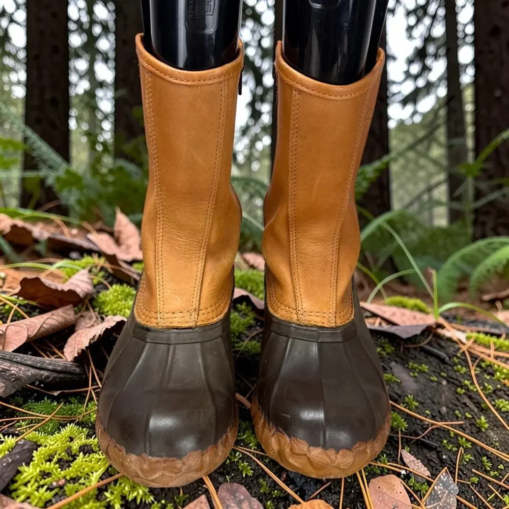 Cabela's Men's 10 Leather Rubber Side Zip Duck Boots Waterproof Duck Hunting